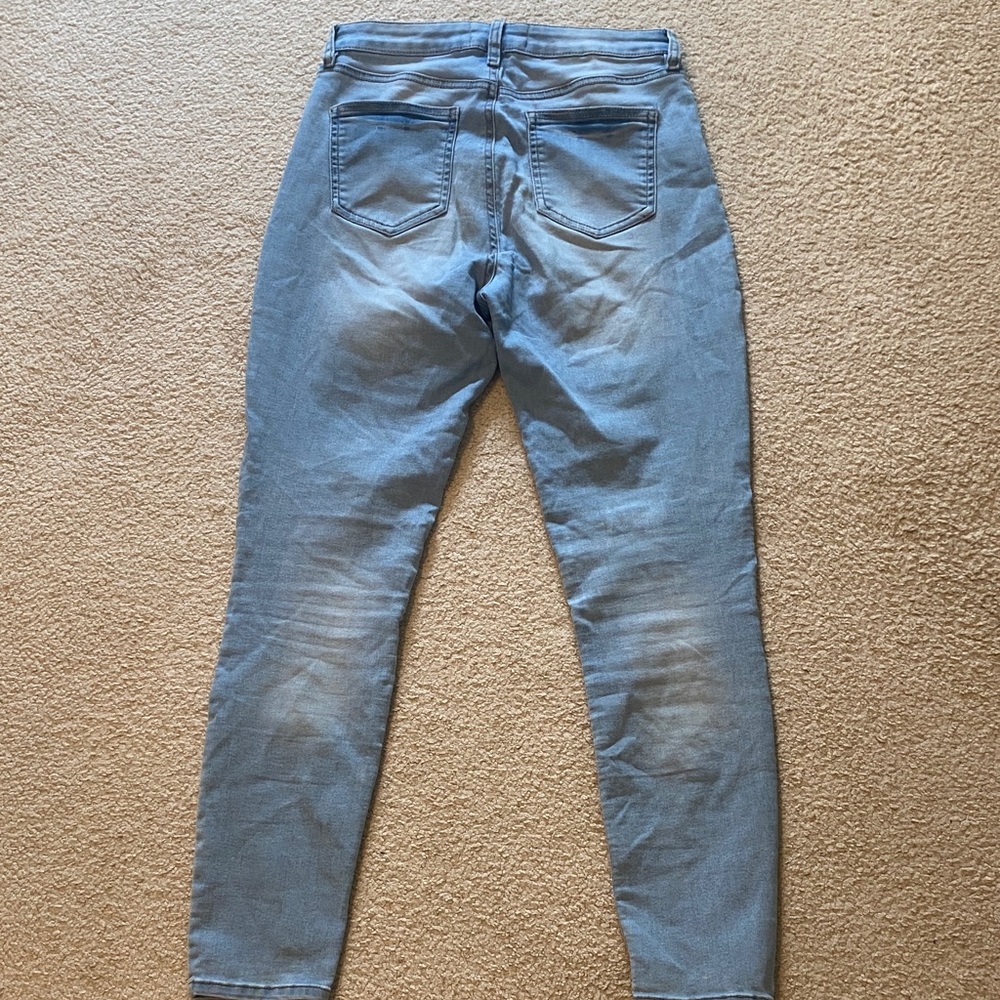High Rise Light Blue Jeggings - Picture 7 of 7
